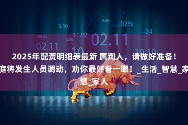 2025年配资明细表最新 属狗人，请做好准备！家庭将发生人员调动，劝你最好看一眼！_生活_智慧_家人